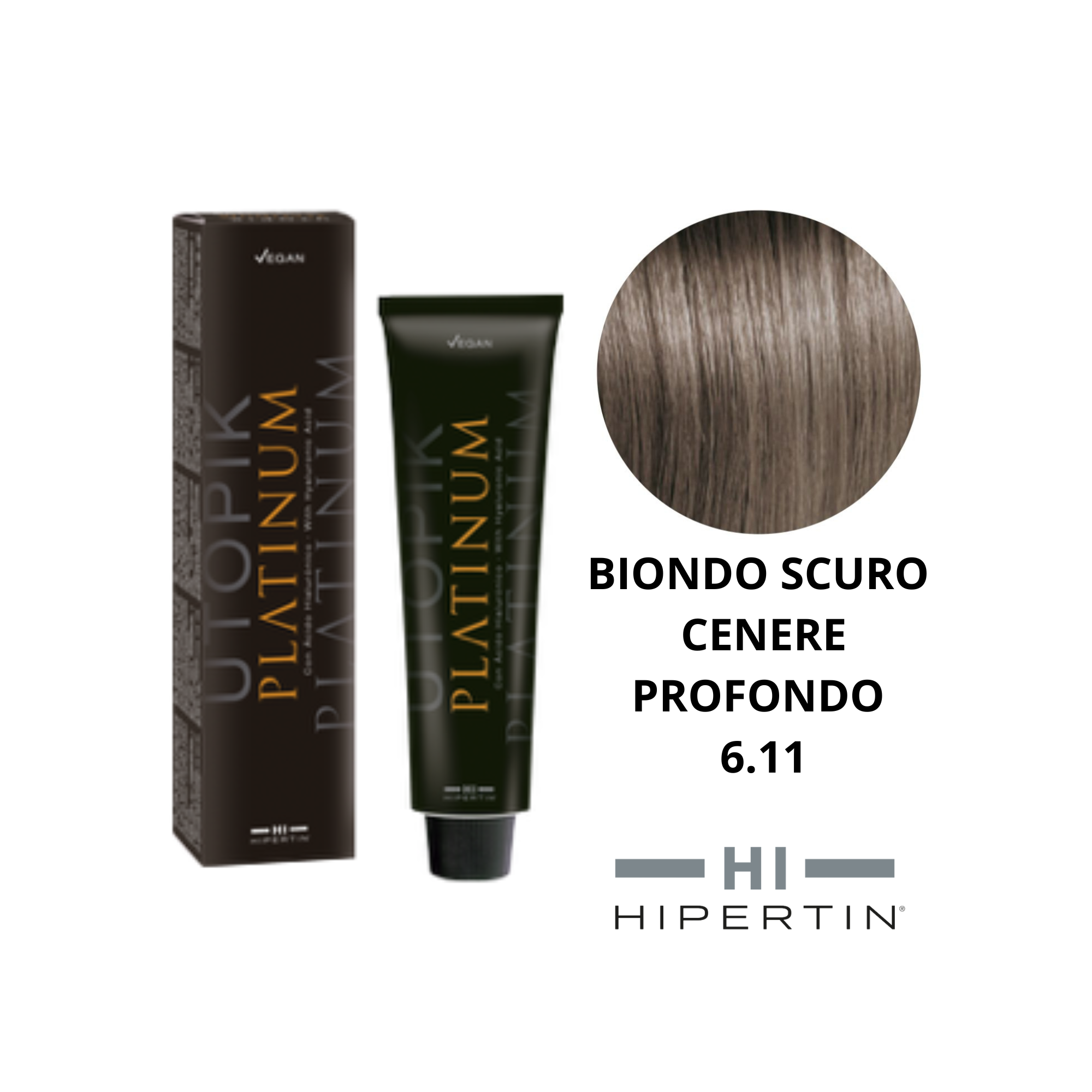 COLORE UTOPIK PLATINUM 6.11 BIONDO SCURO CENERE PROFONDO