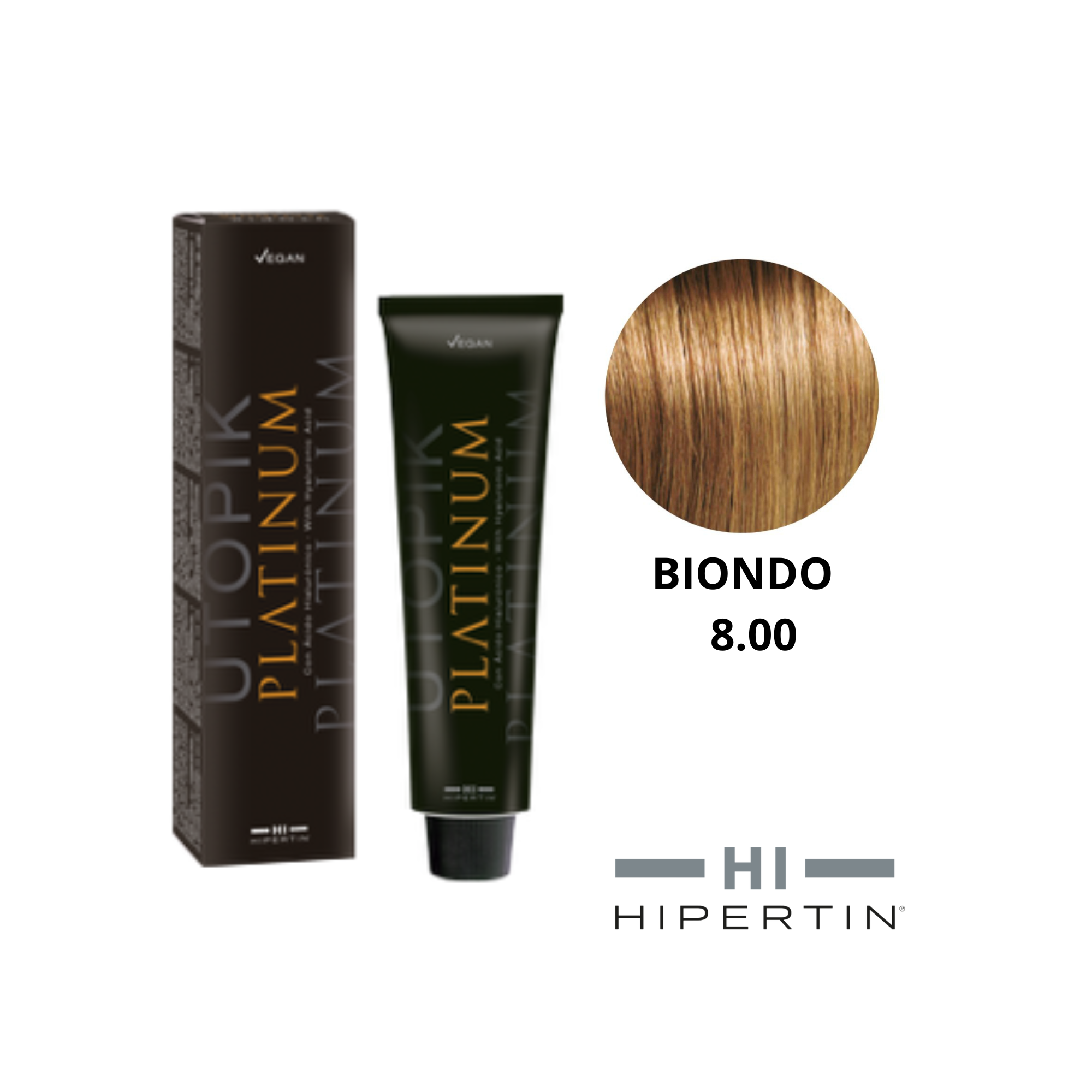 COLORE UTOPIK PLATINUM 8.00+ BIONDO CHIARO PLUS - immagine 2